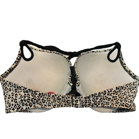 Victoria's Secret Leopard Print Underwire Push-up Bikini Top 36D - Picture 6 of 10